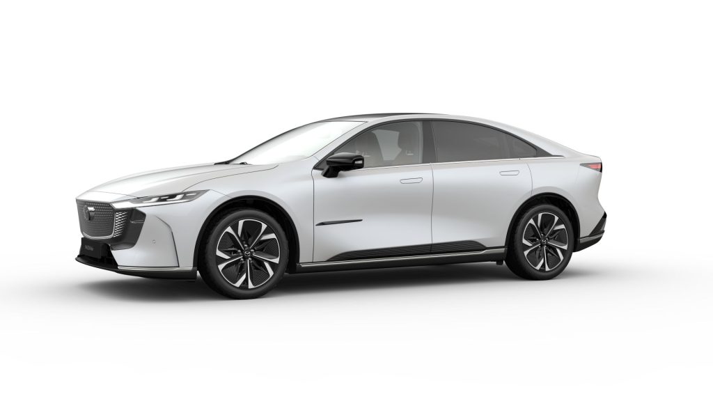 Mazda 6e med vit bakgrund. 